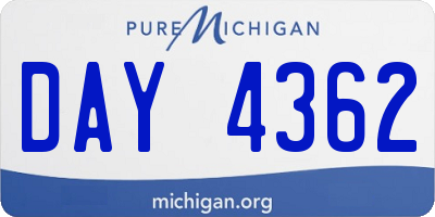 MI license plate DAY4362