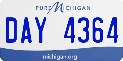 MI license plate DAY4364
