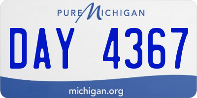 MI license plate DAY4367