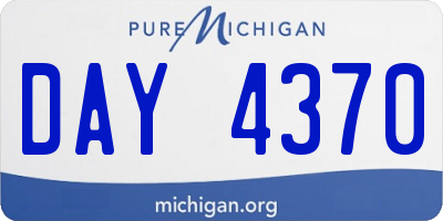 MI license plate DAY4370
