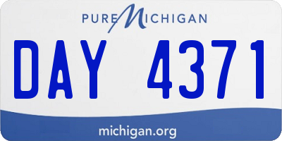 MI license plate DAY4371
