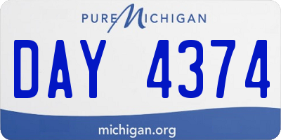 MI license plate DAY4374