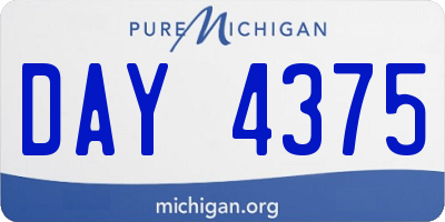 MI license plate DAY4375