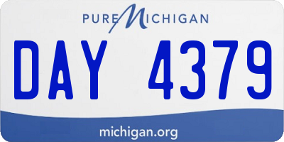 MI license plate DAY4379