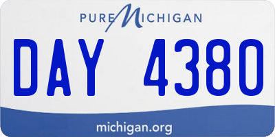 MI license plate DAY4380