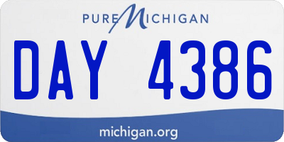 MI license plate DAY4386