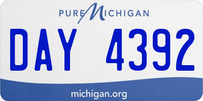 MI license plate DAY4392