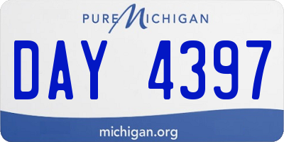 MI license plate DAY4397