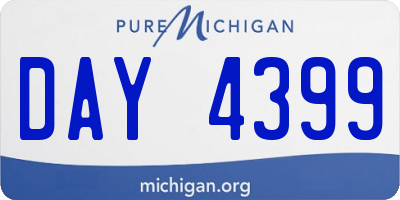MI license plate DAY4399