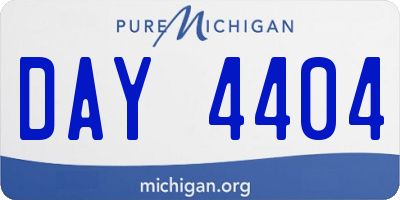 MI license plate DAY4404