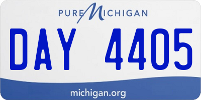 MI license plate DAY4405