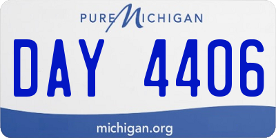 MI license plate DAY4406