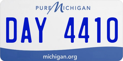 MI license plate DAY4410