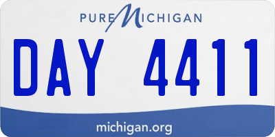 MI license plate DAY4411