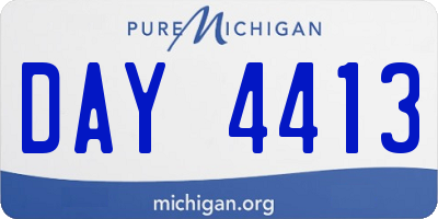 MI license plate DAY4413