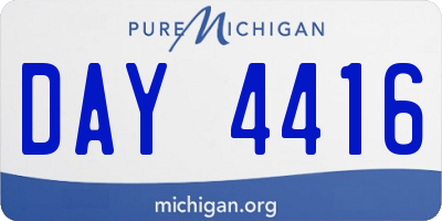 MI license plate DAY4416