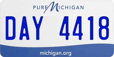 MI license plate DAY4418