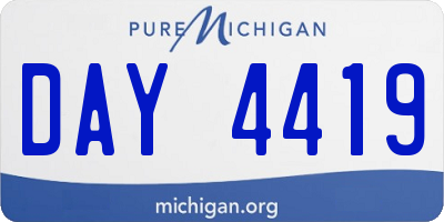 MI license plate DAY4419
