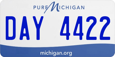 MI license plate DAY4422