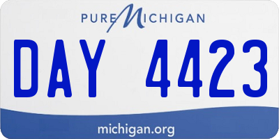 MI license plate DAY4423