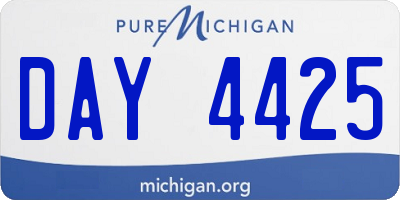 MI license plate DAY4425
