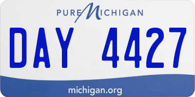 MI license plate DAY4427