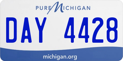 MI license plate DAY4428