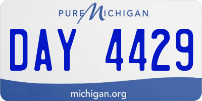 MI license plate DAY4429