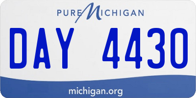 MI license plate DAY4430