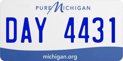 MI license plate DAY4431