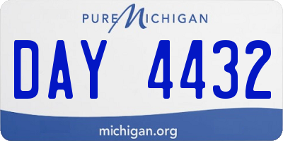 MI license plate DAY4432