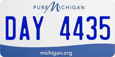 MI license plate DAY4435