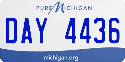MI license plate DAY4436