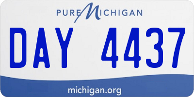 MI license plate DAY4437