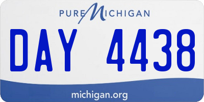 MI license plate DAY4438