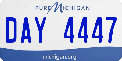 MI license plate DAY4447