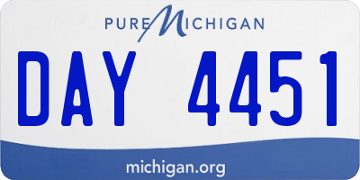 MI license plate DAY4451