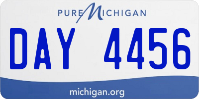 MI license plate DAY4456
