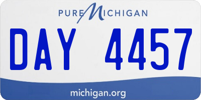 MI license plate DAY4457