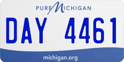 MI license plate DAY4461