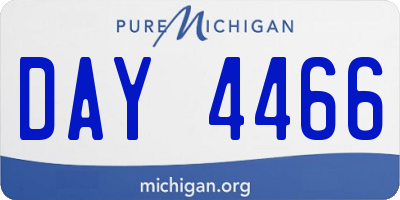 MI license plate DAY4466