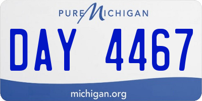 MI license plate DAY4467