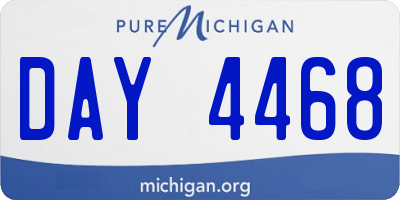 MI license plate DAY4468