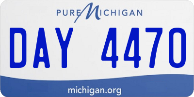 MI license plate DAY4470