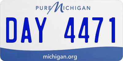 MI license plate DAY4471