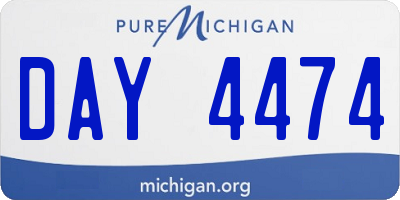 MI license plate DAY4474