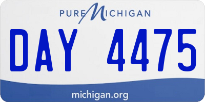 MI license plate DAY4475