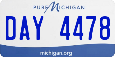 MI license plate DAY4478