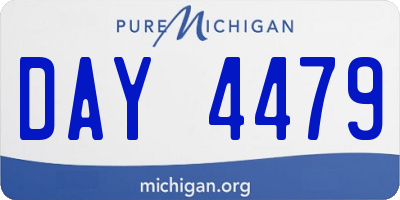 MI license plate DAY4479