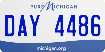 MI license plate DAY4486